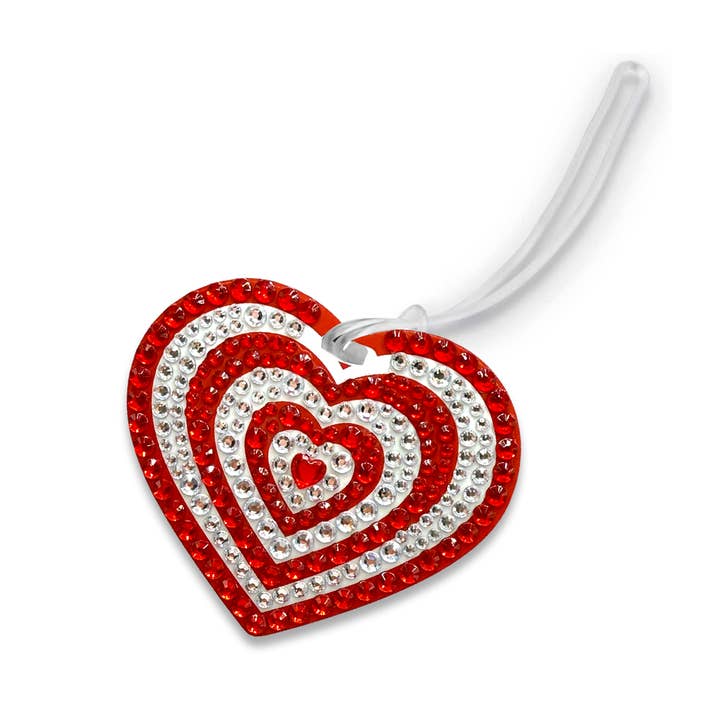 Red Spirit Rhinestone Luggage Bag Tag for wholesale by StickerBeans