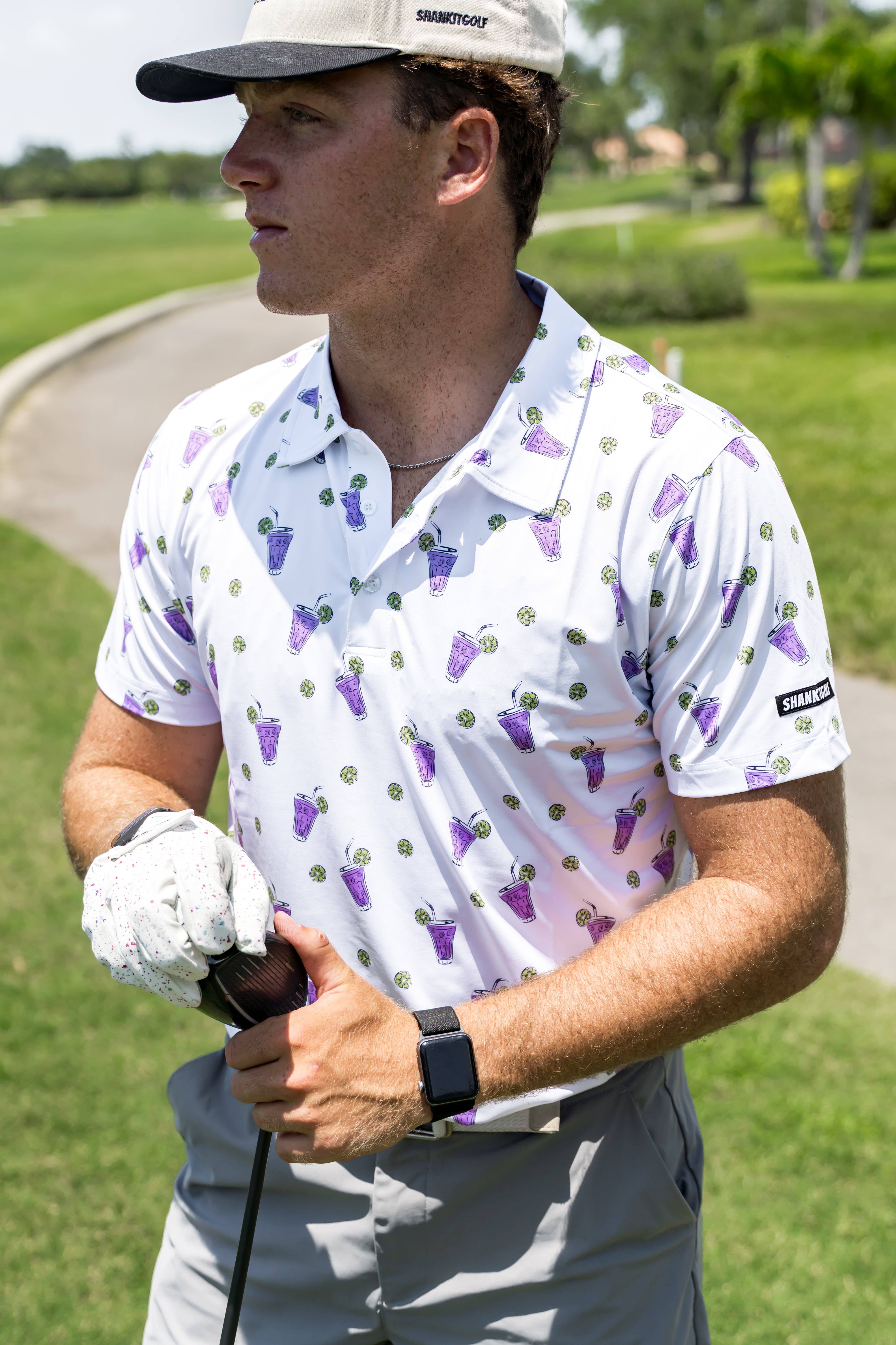 Shank It Golf – wholesale Polo – Men’s – Purple Drank Polo2