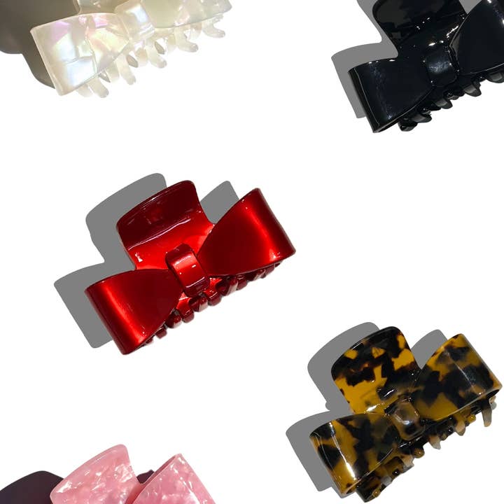 Solar Eclipse - Wholesale Hair Clip - Women's - Classic Bow Acetate Claw Hair Clip