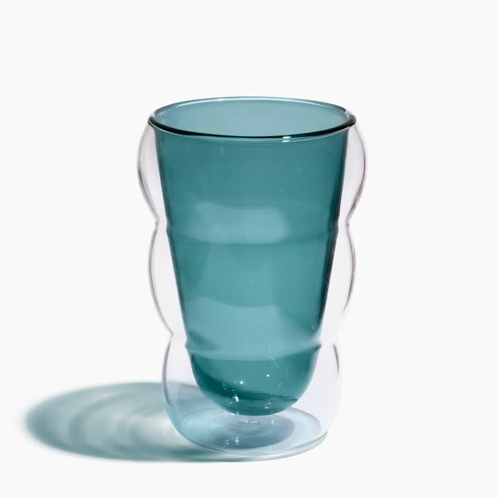 Poketo - Wholesale Drinking Glass/Cup - Double Wall Wavy Cup
