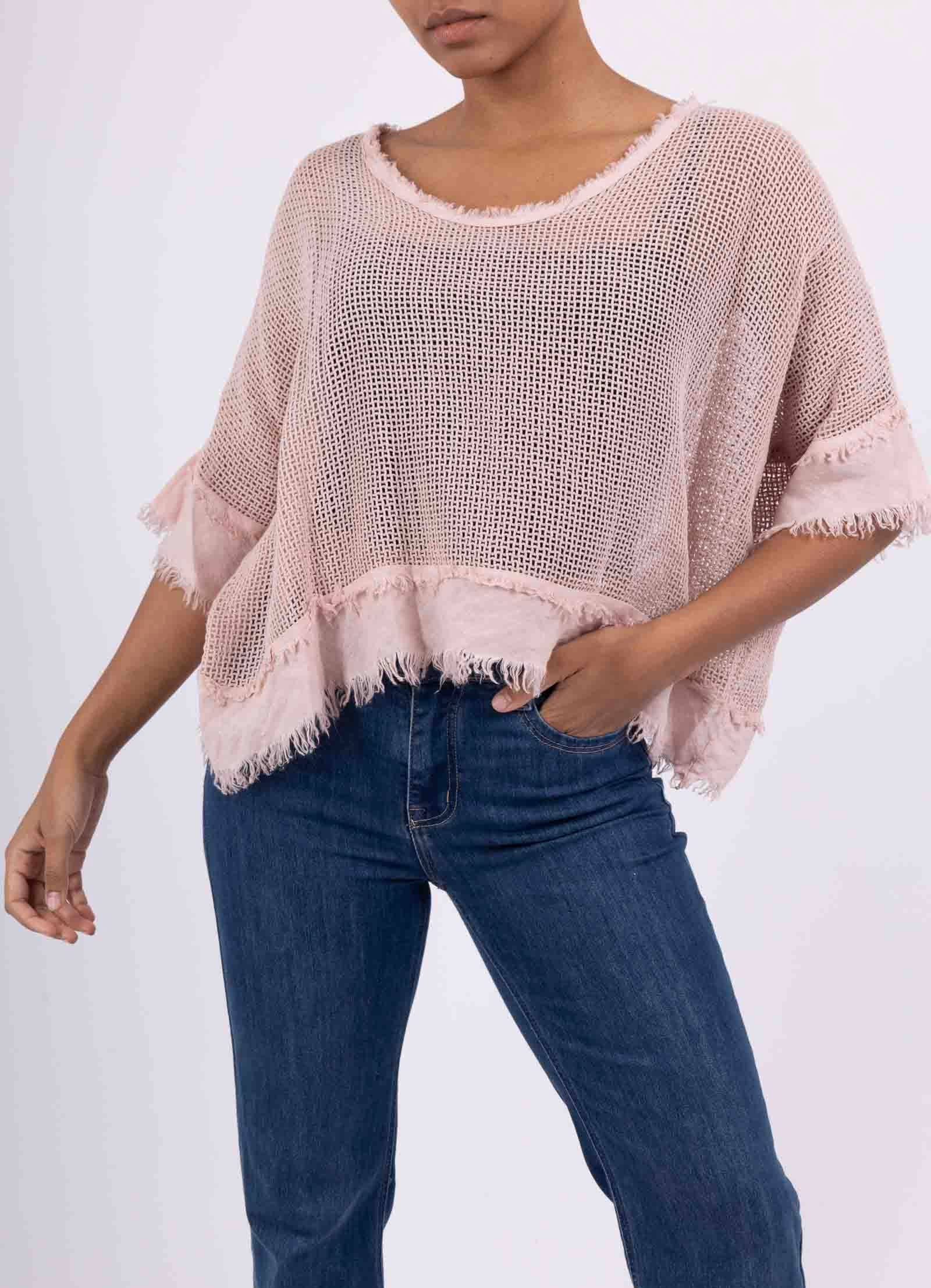 LINEN & COTTON HOUSE – Großhandel Bluse – Damen – TOP AUS BAUMWOLLSTRICK 23911 100 % BAUMWOLLE17