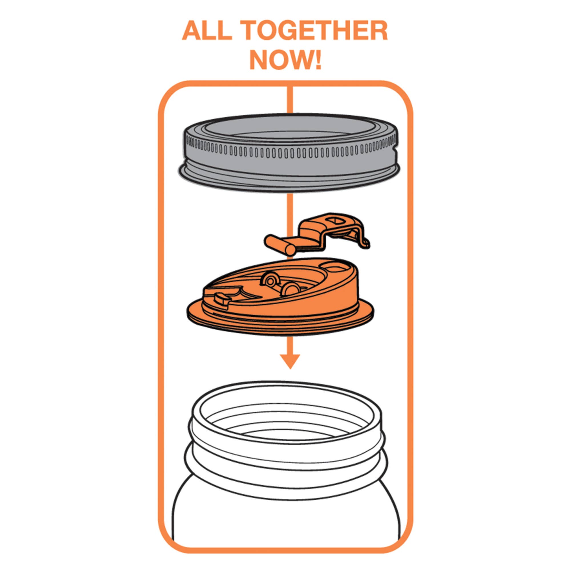 Fox Run Brands – Tampas de bebidas por atacado – Tampa Jarware para Copo Mason com Boca Regular7