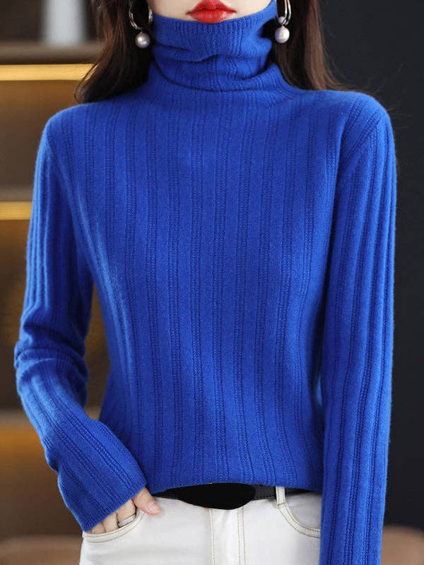 VividLux – Pulôver - Mulher por atacado – Tops de camisola de manga comprida Skinny Keep Warm de cor sólida e gola alta11