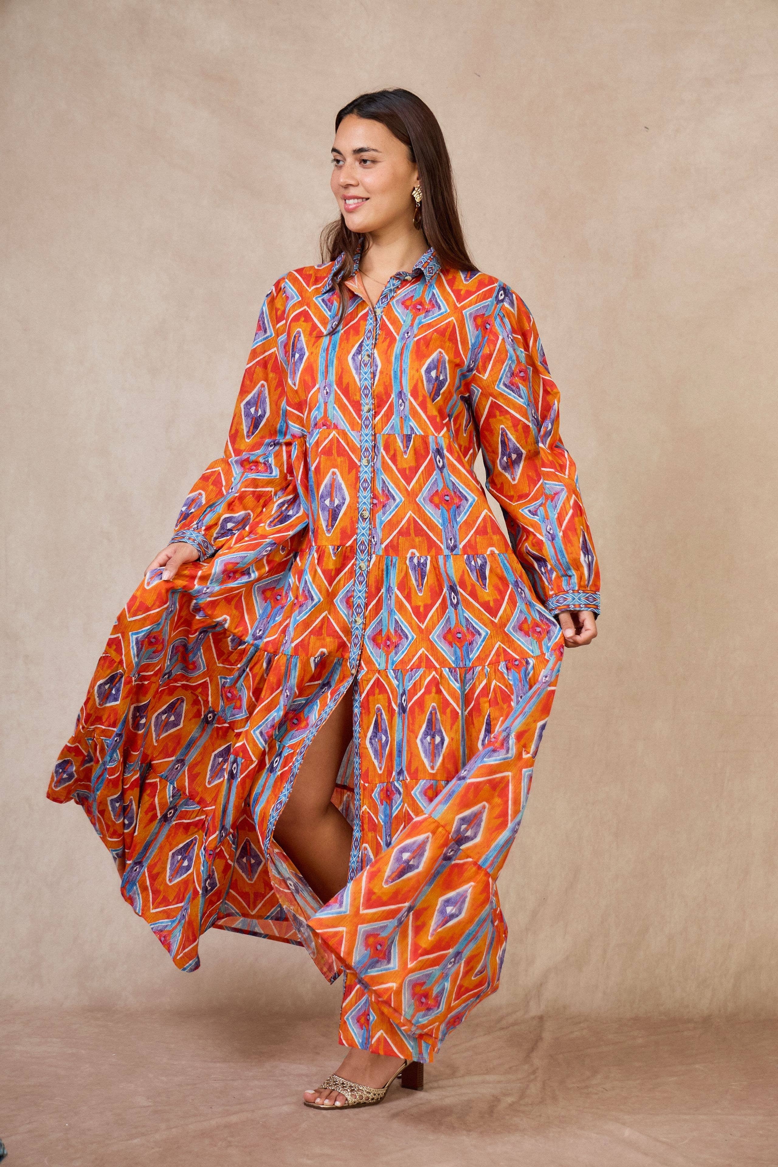 IP  Maxi cotton bohemian dress / Boho clothing - Orice for wholesale on Faire1