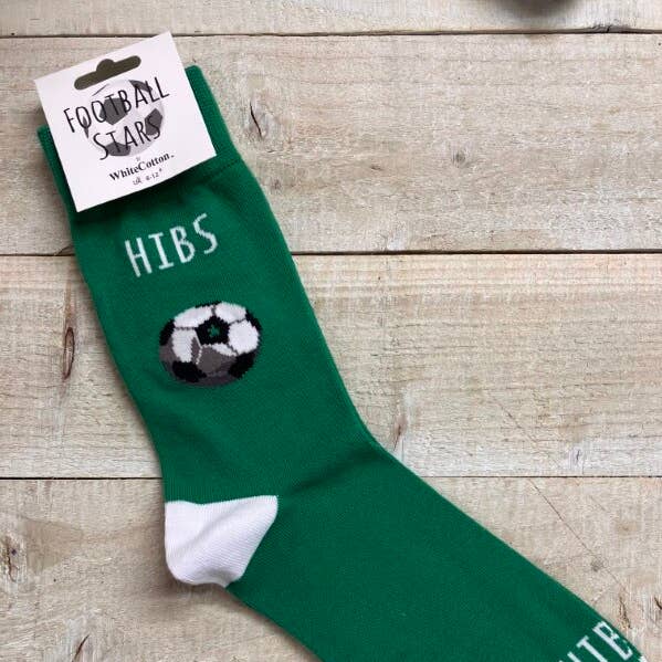 Hibs Socks - Football Full Colour (S-FB97) for wholesale by White Cotton Cards