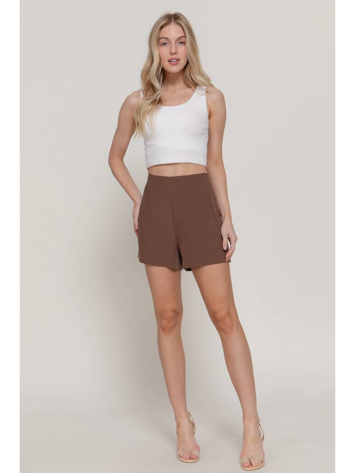 Active Basic | Active USA - Wholesale Shorts - Women's - Highwaist Pinktuck Detail Shorts37