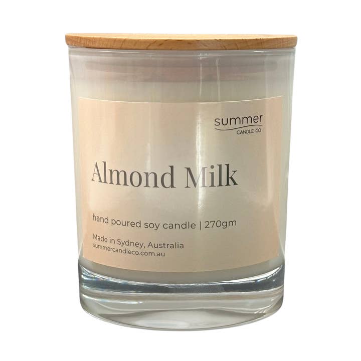 SALE - Almond Milk Soy Wax Candle for wholesale by Summer Candle Co