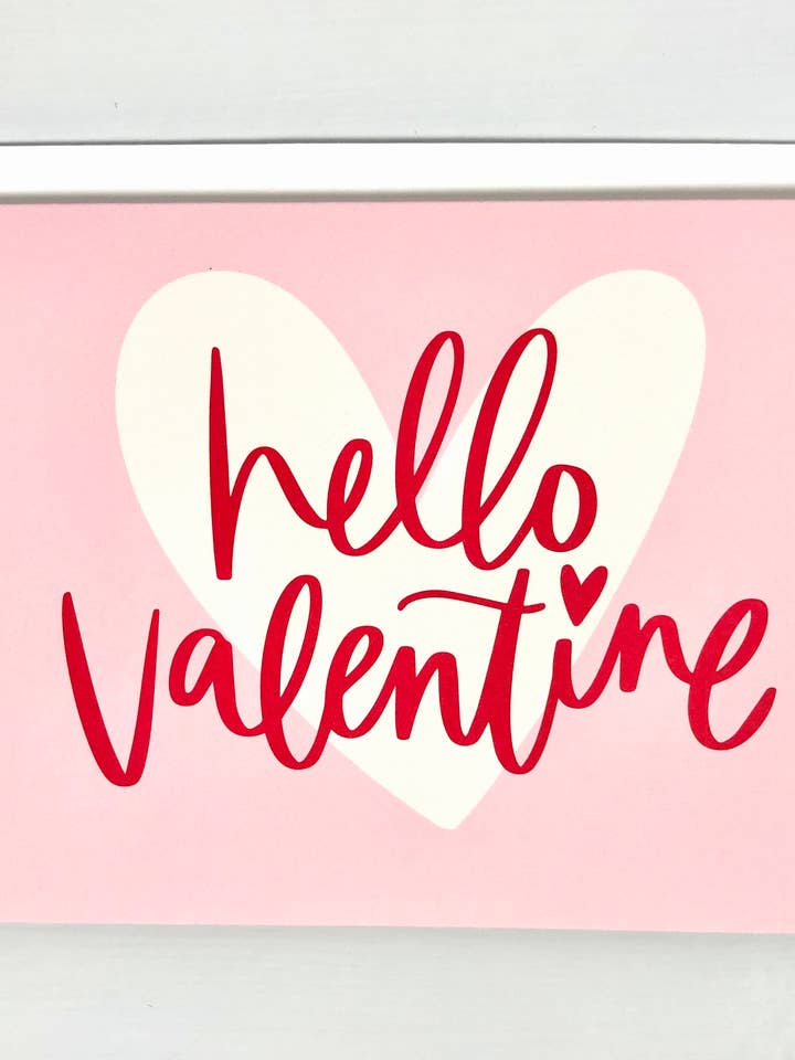 Hello Valentine Greeting Card for wholesale by Brooke Nicole Designs