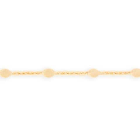 Flat Palline chain necklace in gold, 18 inch for wholesale by S&A Fashions