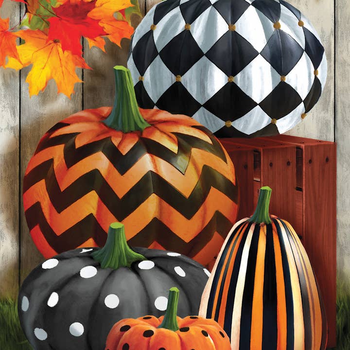 Patterned Pumpkins Garden Flag for wholesale by Briarwood Lane