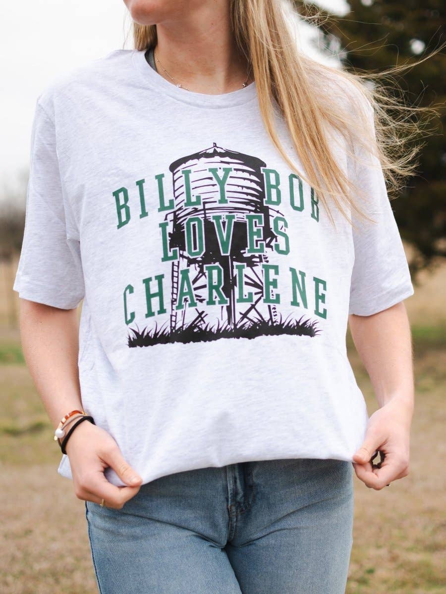 Ash Billy Bob Loves Charlene| Southern T-Shirt | Ruby’s Rubbish® for wholesale on Faire1