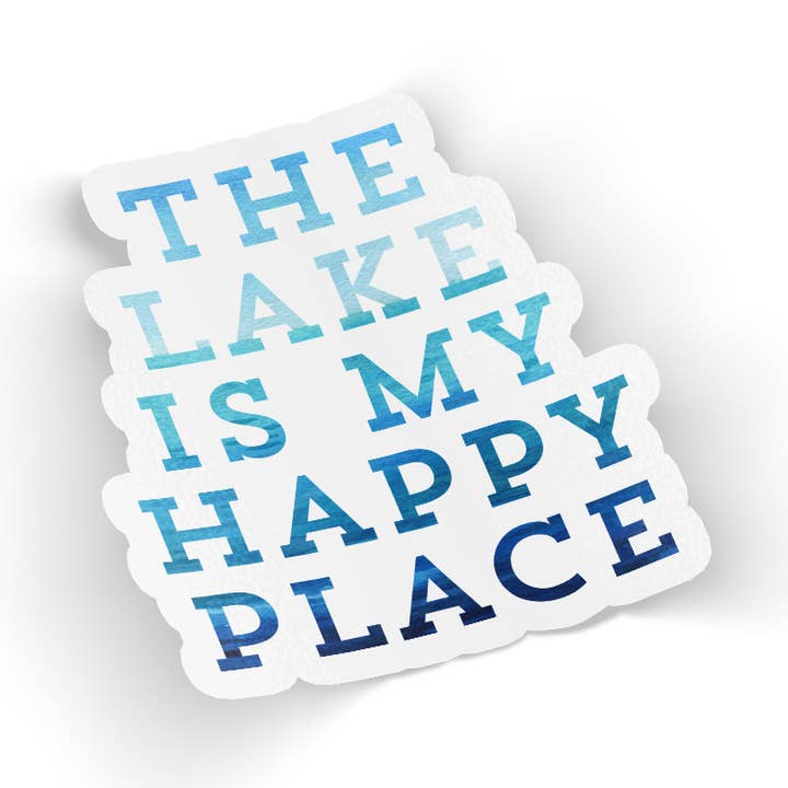 Quotable Life - Wholesale Sticker - The Lake Is My Happy Place Sticker0