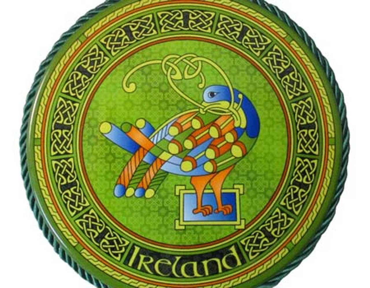 Dublin Gift Company - Wholesale Plaque - Celtic Peacock Ceramic Rope Plaque1