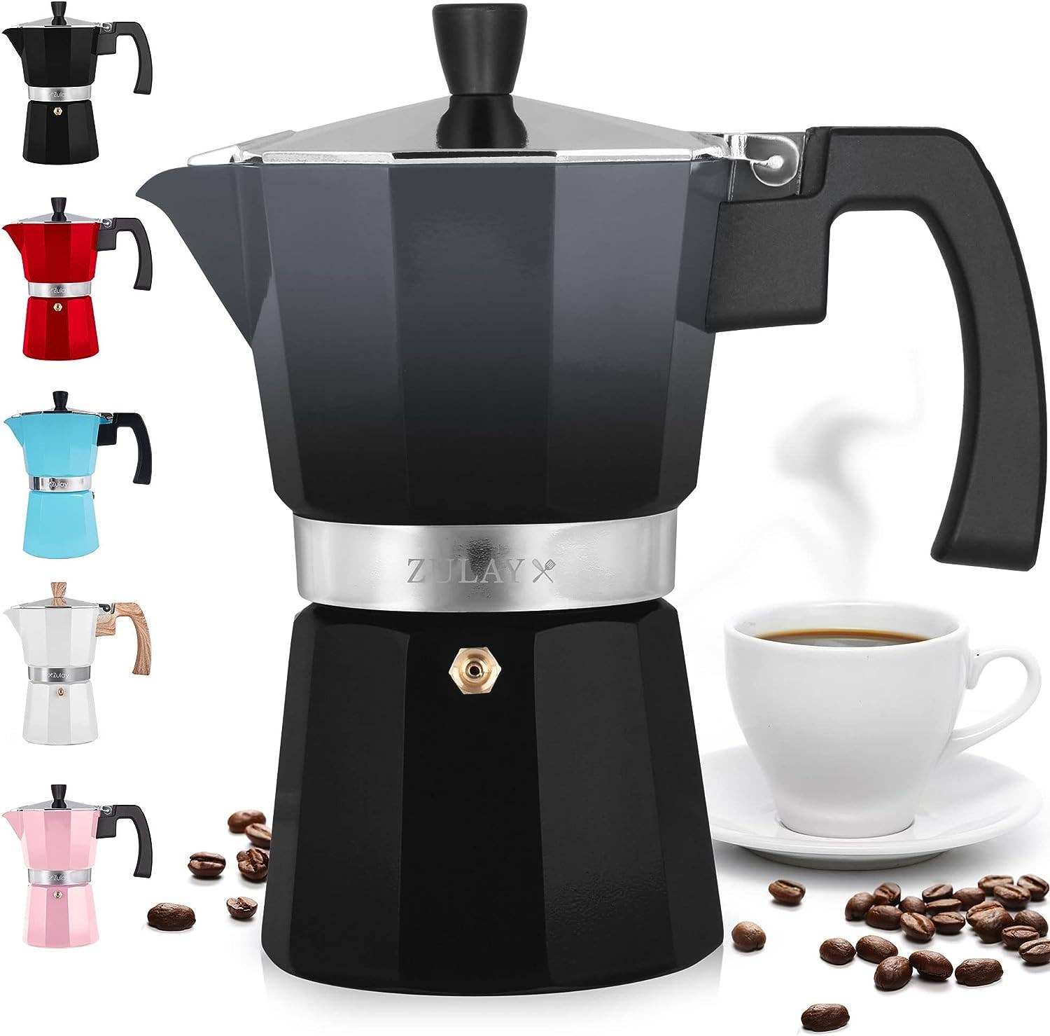 Zulay Kitchen - Wholesale Espresso Maker - Stovetop Espresso Cup Moka Pot - 5 Cup26