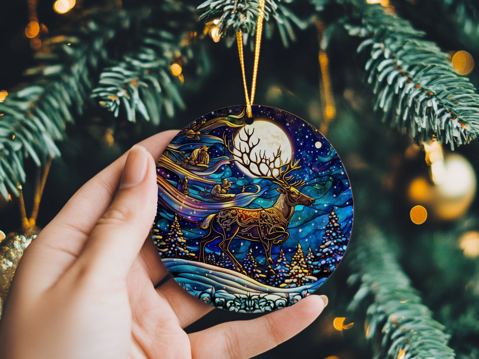 Fernville Creations - Wholesale Ornament - Reindeer Ceramic Ornament for Christmas Tree and Home Decor9