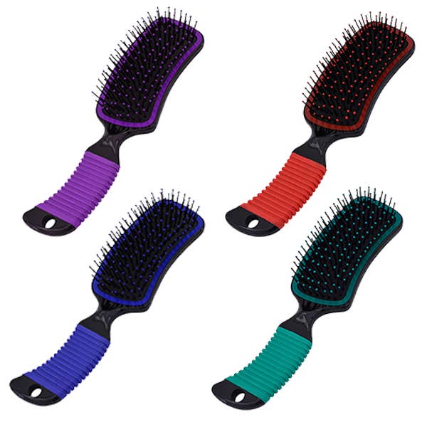 Mane & Tail Brush w/ Rubber Grip Handle for wholesale by Smart Horse Gear
