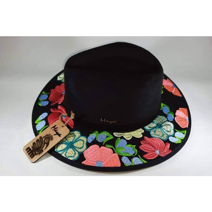 Lady Catrina - Wholesale Fedora - Women's - Black floral hat