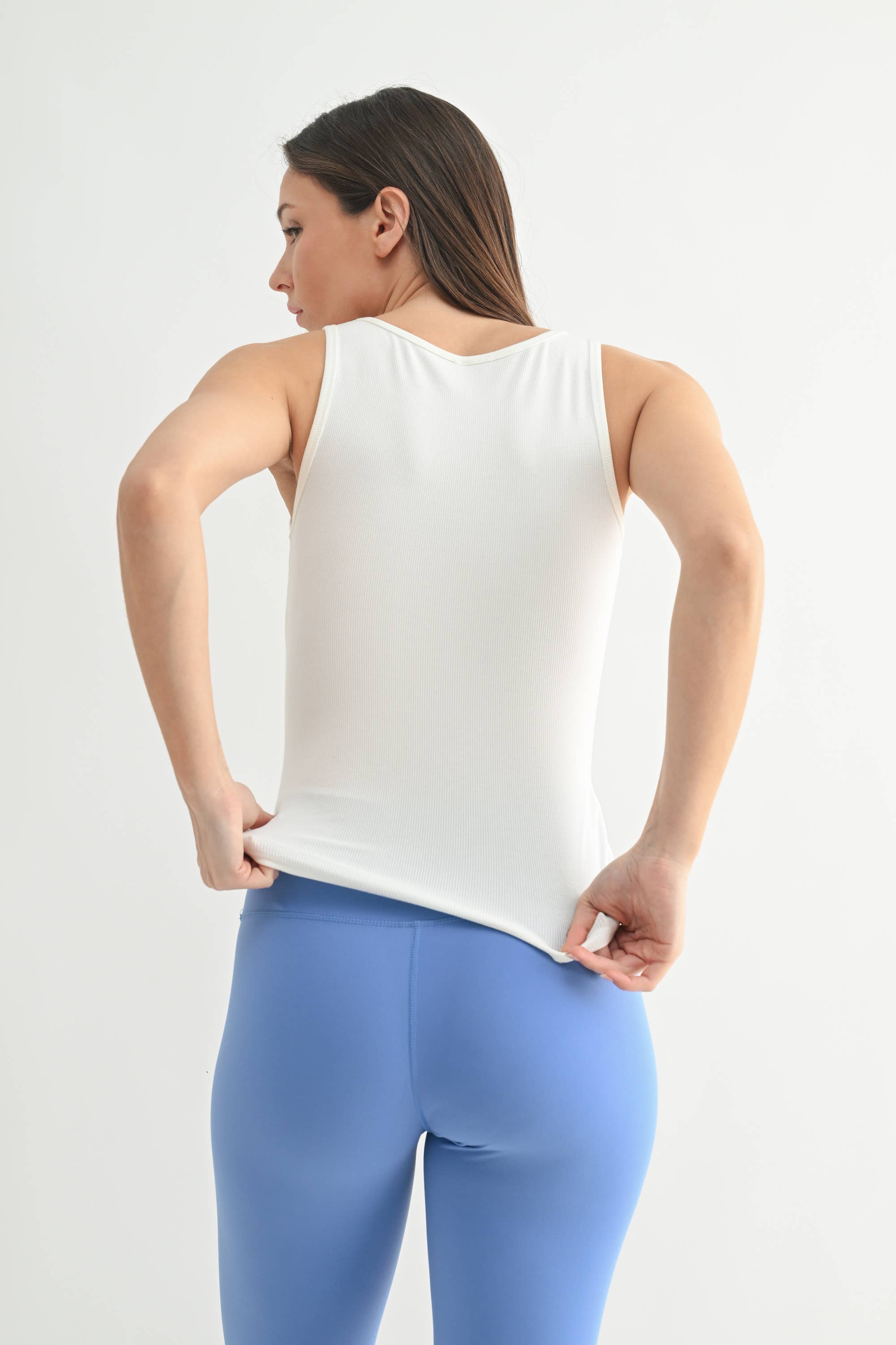 Mono B - Vente Débardeur – femme - Débardeur côtelé à encolure carrée10