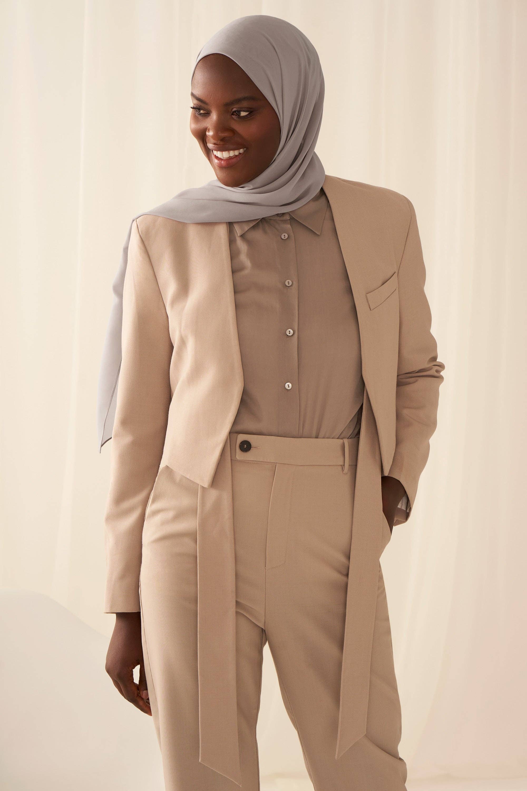 Everyday Chiffon Hijab - Pewter for wholesale on Faire4