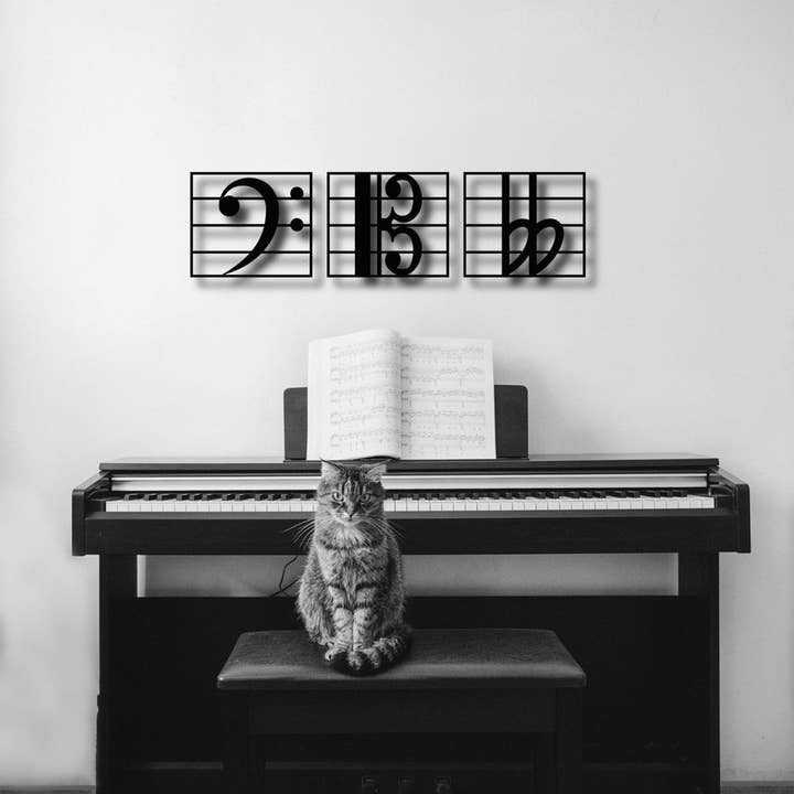 Wandschild „Music Notes“ aus Metall für den Großhandel von benjashop