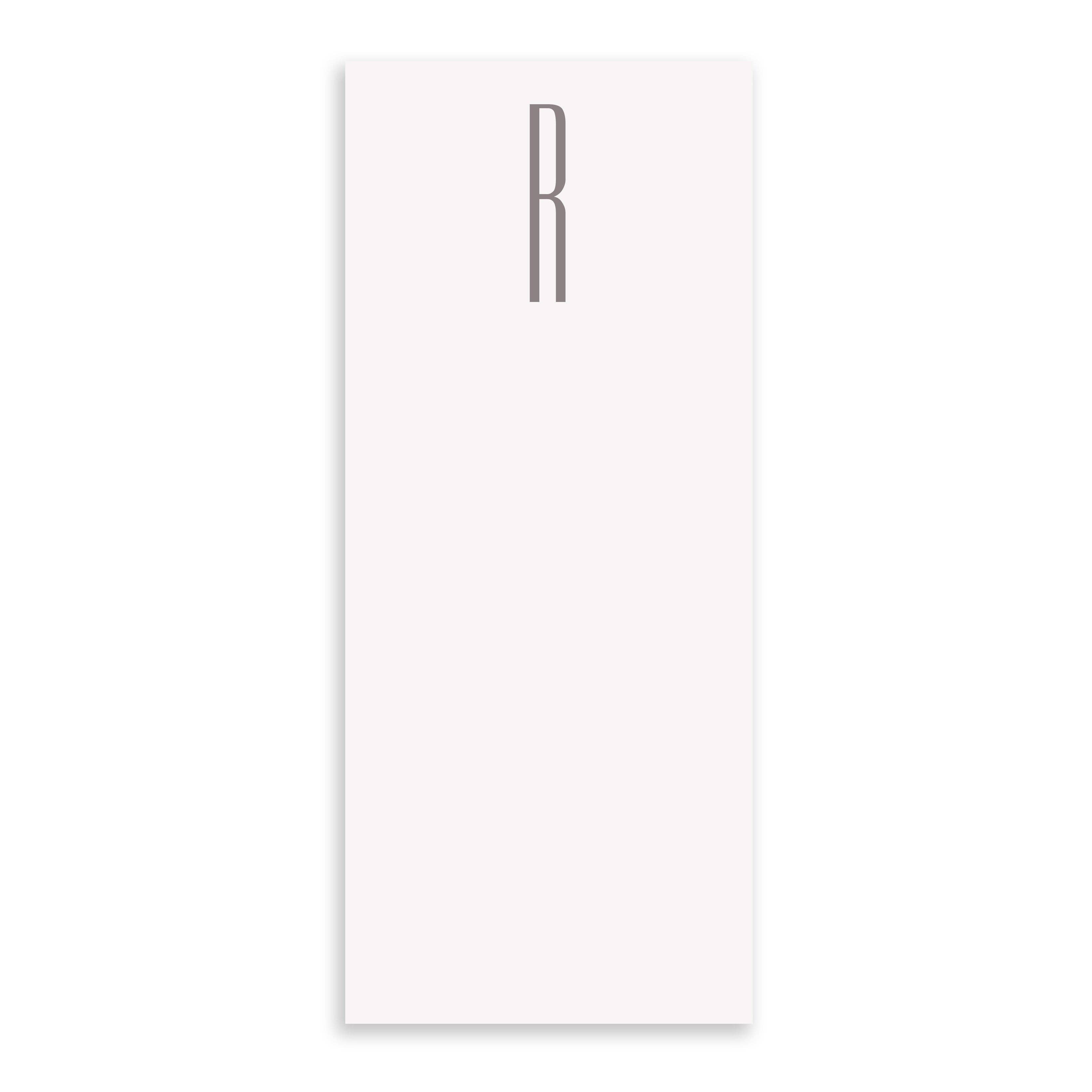Black Ink - Wholesale Notepad - Long Skinny Gray Initial Notepads14
