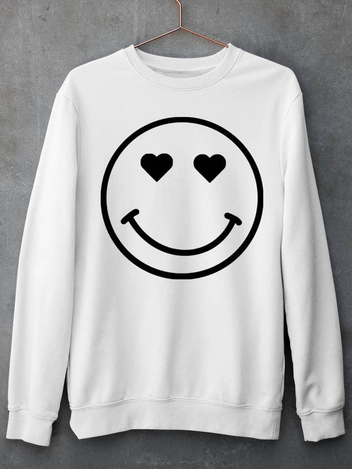 Damen-Sweatshirt mit Rundhalsausschnitt - Big Smile für den Großhandel von IALD