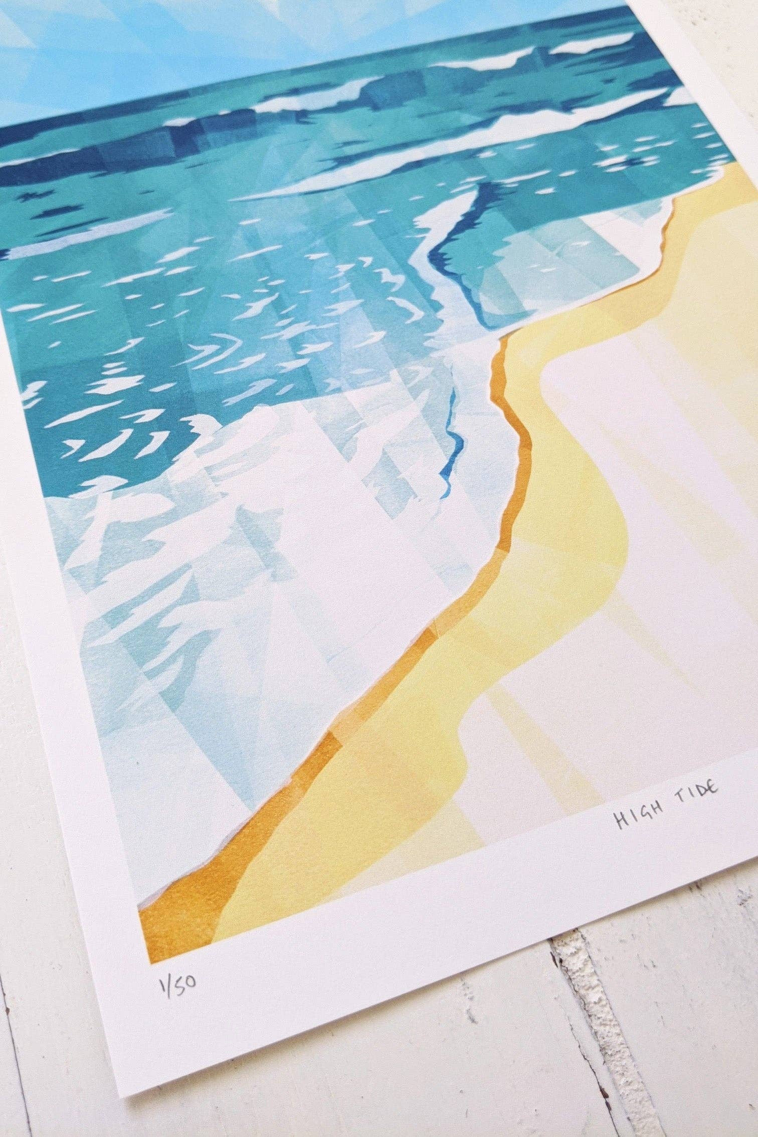 Slow Sunday - Wholesale Art Print - ‘High Tide’ Sea At High Tide Limited Edition Fine Art Print2