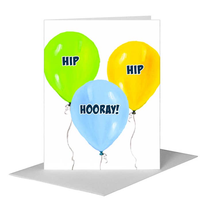 Ballons, Carte de vœux (#7983M) pour la vente par Printed Canvas