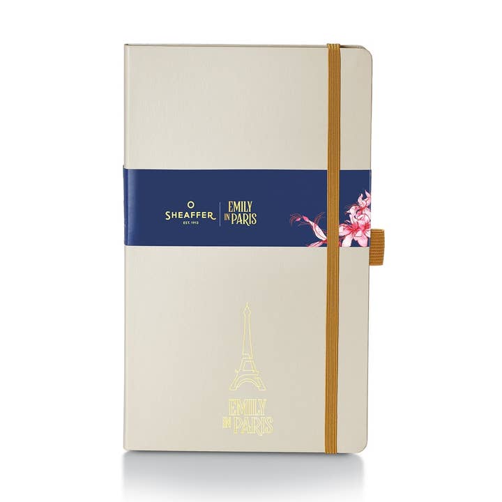 Sheaffer Emily in Paris Medium Notebook 90 GSM Ink Friendly Paper with Embossed Eiffel Tower - Beige for wholesale by Sheaffer Pens