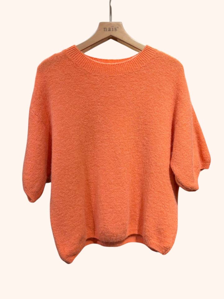 NAÏS PARIS - Wholesale Knit Sweater - Women's - ROUND NECK SHORT SLEEVE SWEATER IN SUPERFINE ALPACA33