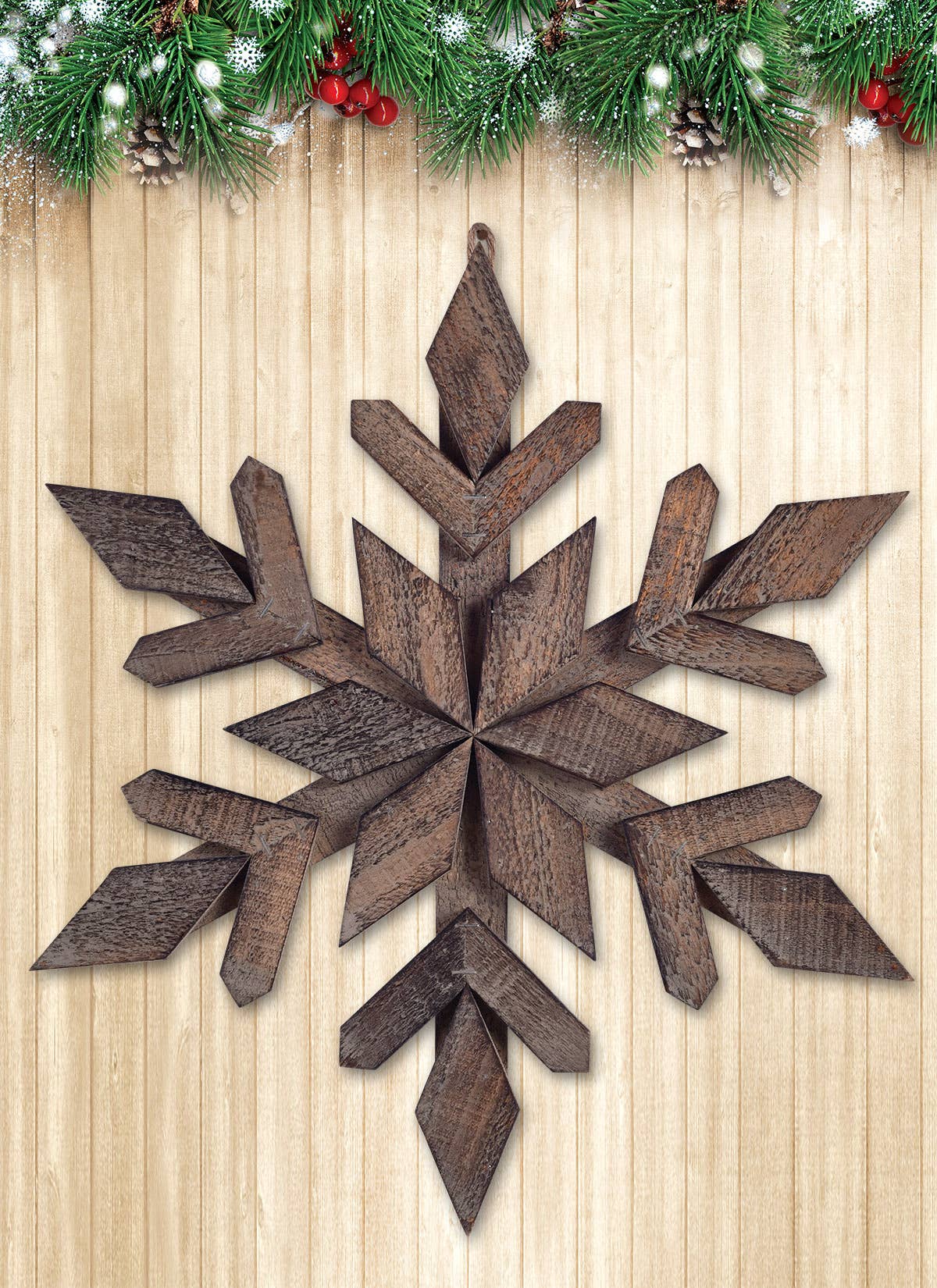 Sunset Vista Designs – wholesale Christmas decoration – Brown Snowflake 18"1