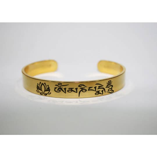 Pulsera Om Mani Padme Hum - Pulsera de oración de sabiduría tibetana para venta al por mayor de Engraved4Ever