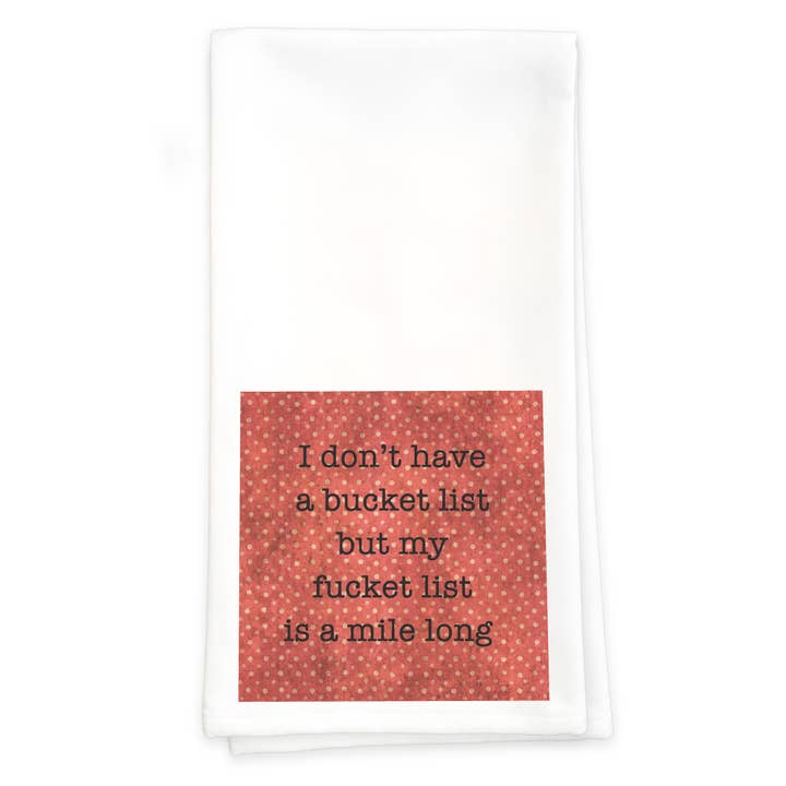 Bucket List - Towel for wholesale by Paisley & Parsley