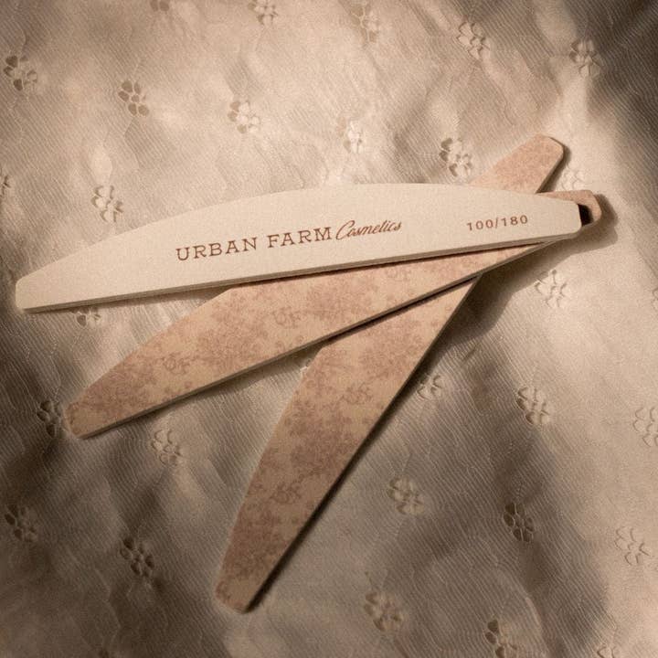 Half Moon Nail File for wholesale by Urban Farm Apothecary & Urban Farm Cosmetics