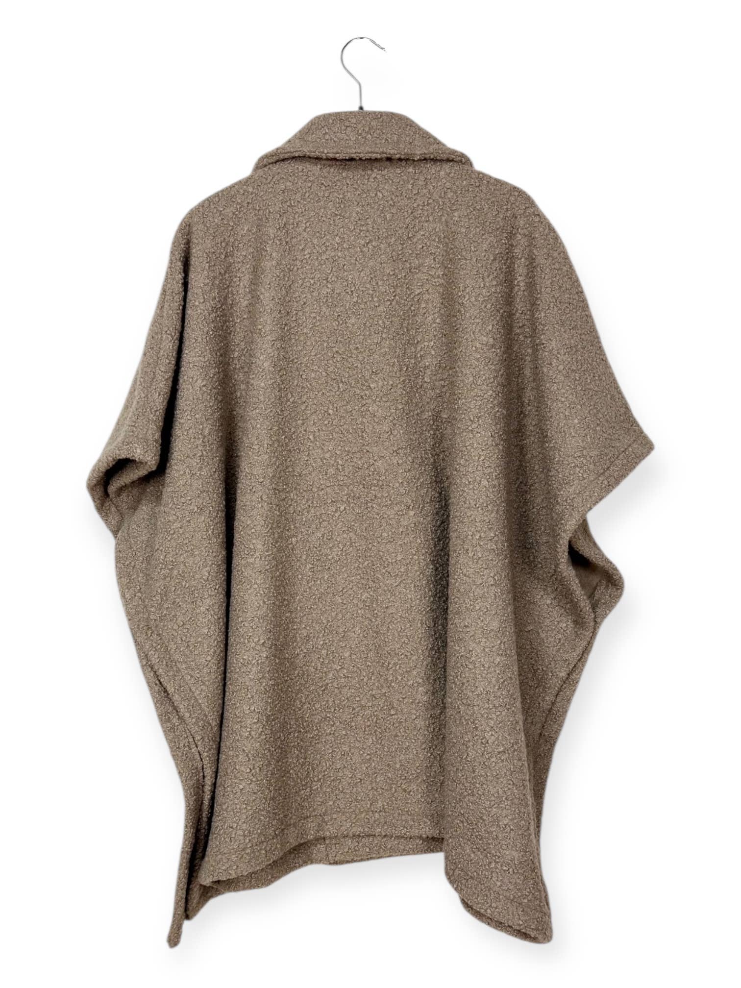 Lucky Nana - Wholesale Coat - Women's - AH 25101 - Double-Breasted Poncho Coat with Brooch15