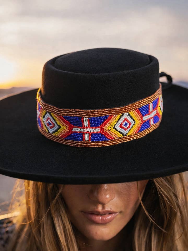 Sydvästligt bälte eller hattband för wholesale av Pink and Silver