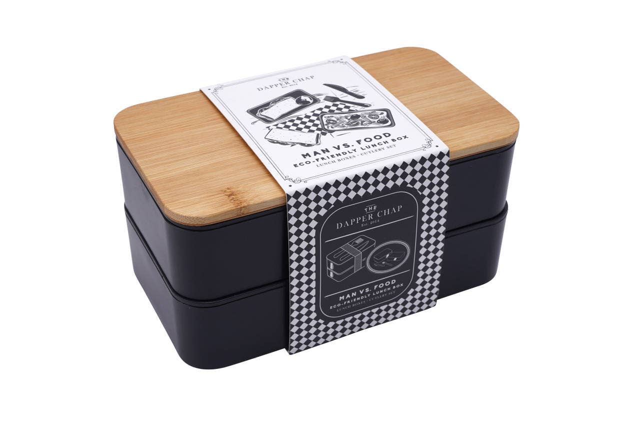 CGB Giftware – wholesale Lunch bag/box – Dapper Chap Man Vs. Food Eco-Friendly Lunch Box1