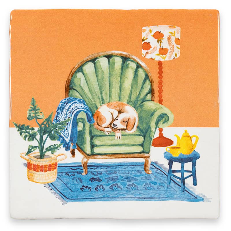 StoryTiles - Wholesale Wall Tile - Beware of the dog | StoryTiles art on tile0