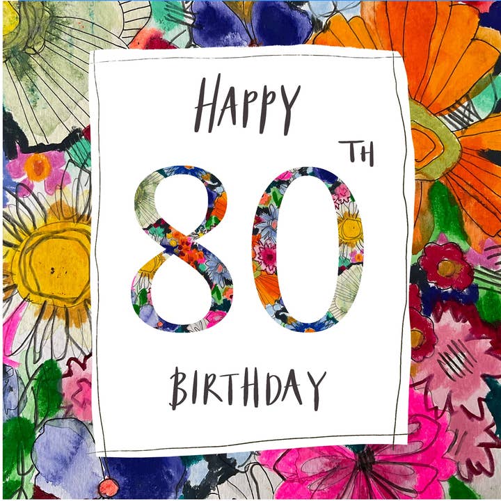 80th Birthday Card for wholesale by Tipperleyhill