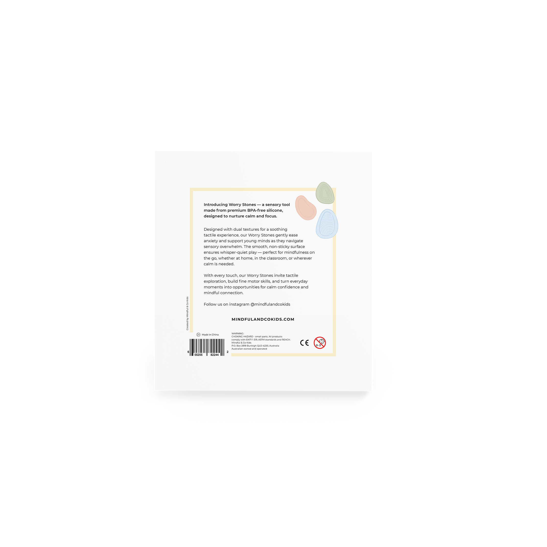 Mindful and Co Kids - Vente Fidget/jouet anti-stress – enfant - Pierres anti-stress – Jouet sensoriel apaisant pour enfants (lot de 6)7