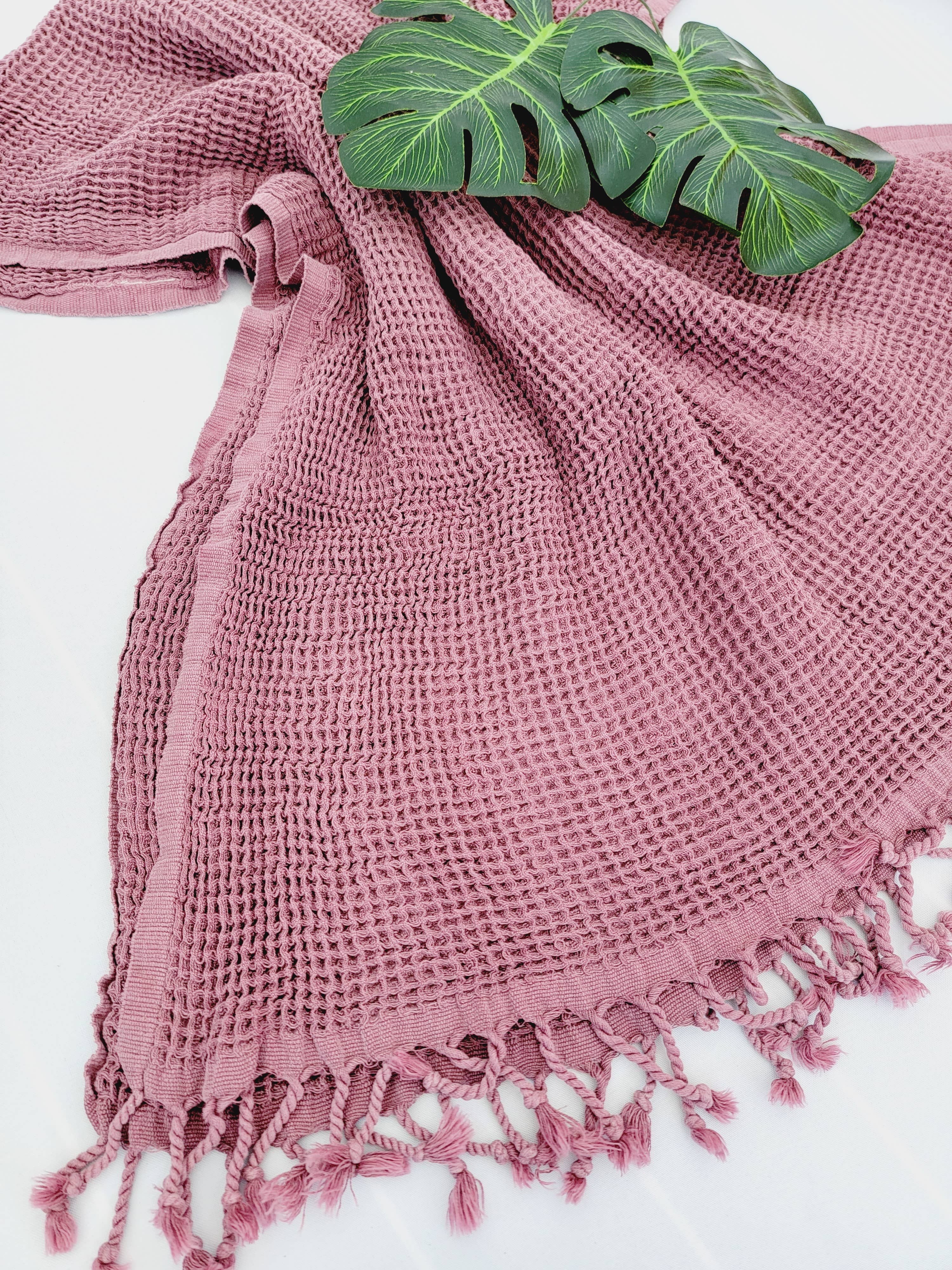 EBRU Home – Engroshandel Tæppe – Kast tæppe tyrkiske håndklæder - Hurtig foldkast Kirsebær5