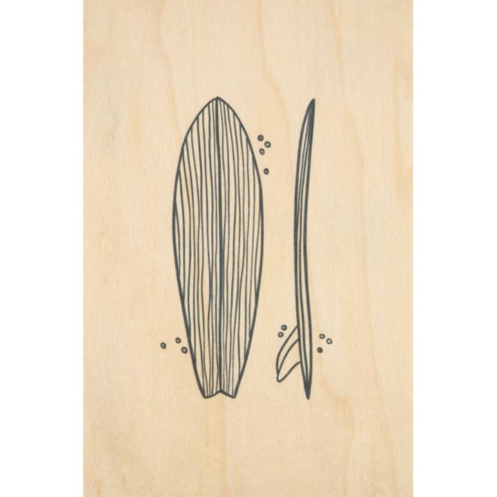Wood Postcard Wood + Surfboards for wholesale by Woodhi