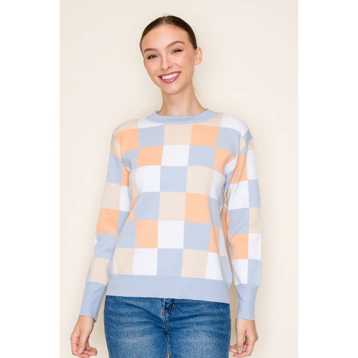 STACCATO - Wholesale Knit Sweater - Women's - MULTI COLOR CREW NECK LONG SLEEVE PULLOVER SWEATER