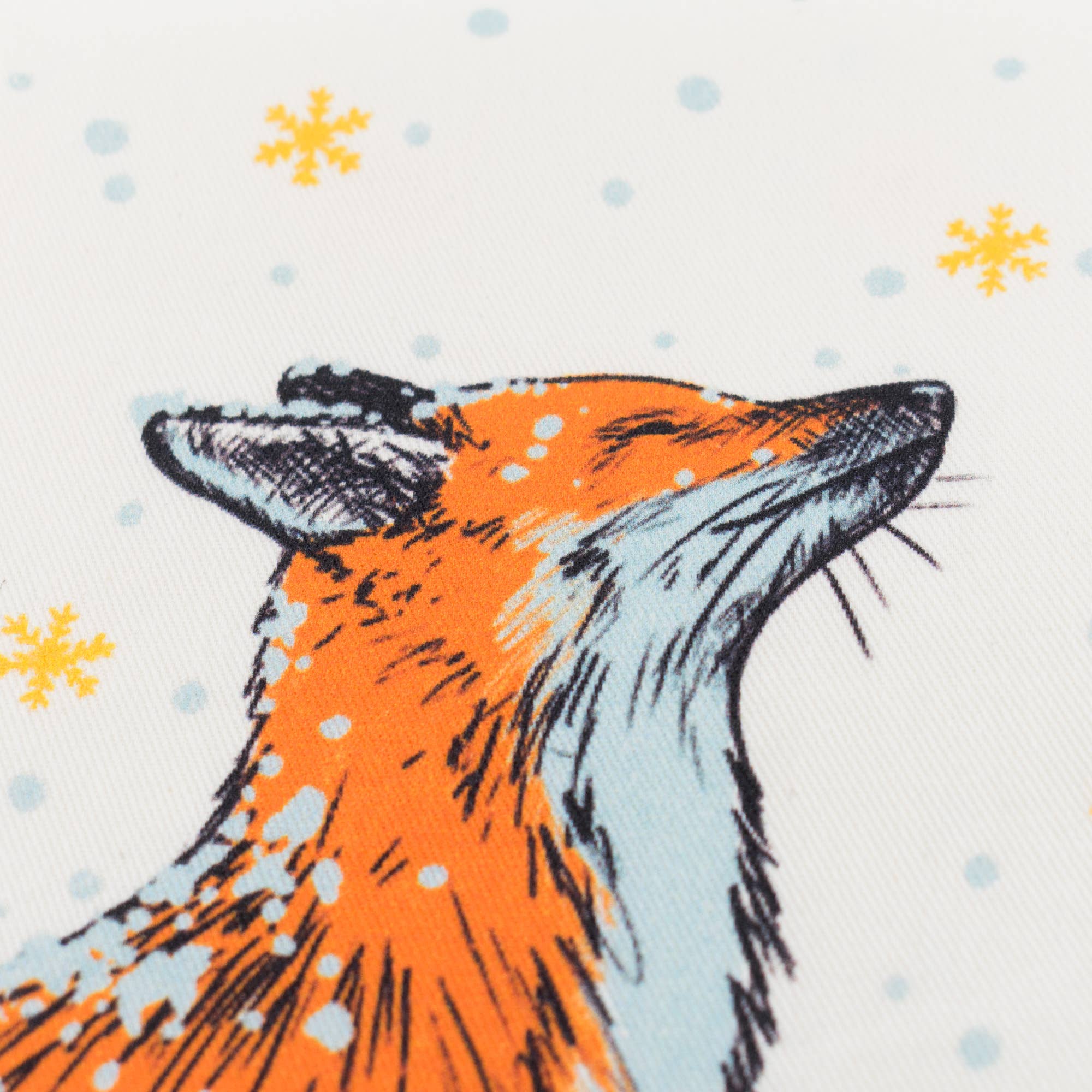 Porchlight Press Letterpress - Wholesale Tea Towel - Magical Fox Holiday Tea Towel3
