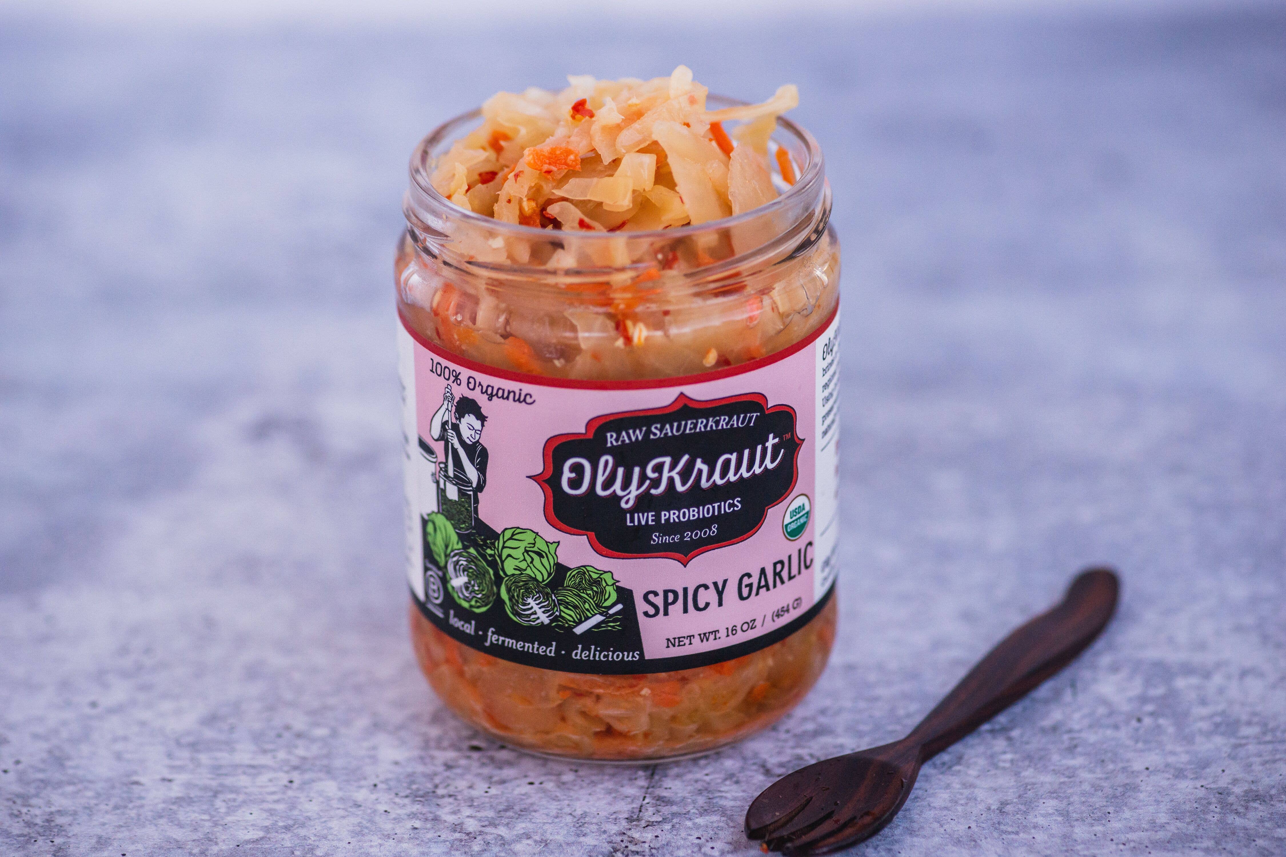 OlyKraut - Wholesale Pickled Vegetables - Organic Spicy Garlic Kraut3