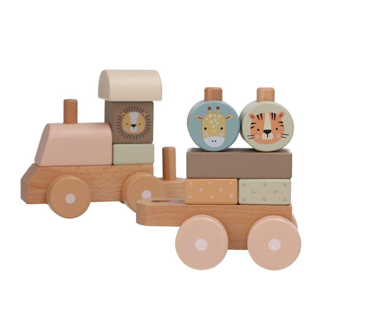 Tutete - Wholesale Wood Toy - Kids - Birth Train Pink Zoo3