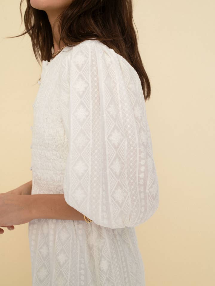 Sonmer Shop USA – Engroshandel Kjole - Dame – Magnolia Kjole Ecru