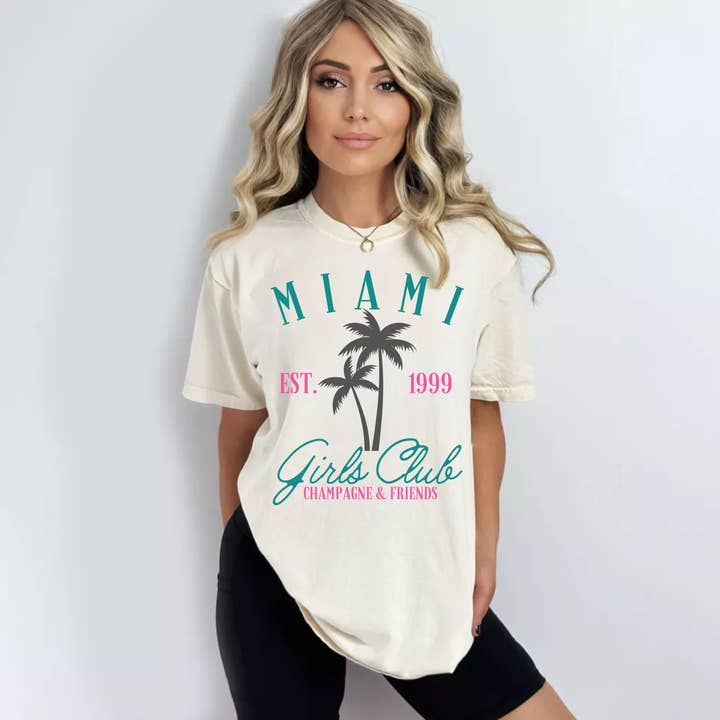 (shirt not included) Miami Girls Trip - Matte Clear Film Transfer for wholesale by TEELUX