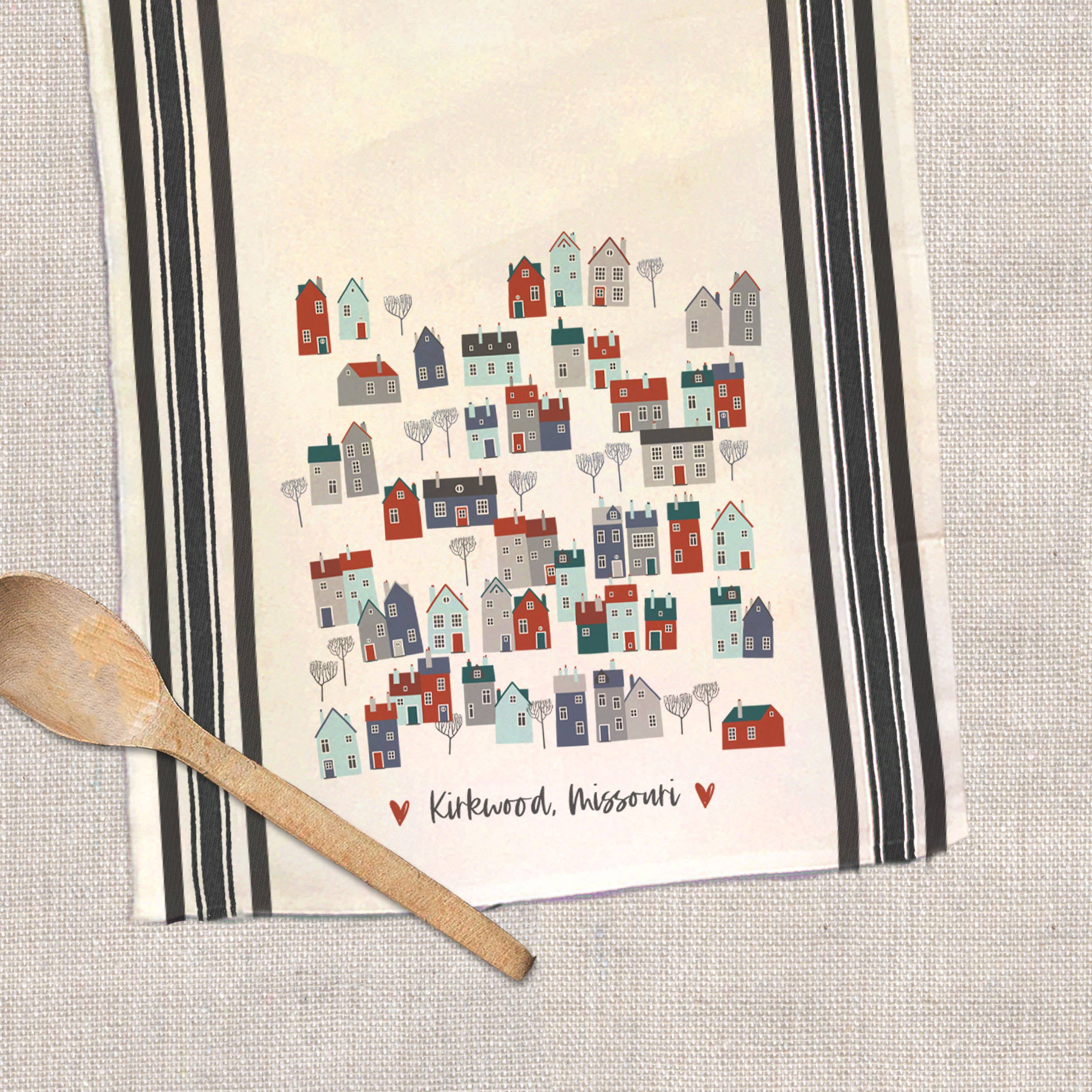 ZA Handmade Wholesale - Wholesale Tea Towel - Hometown Collection you customize with your hometown's name zipcode etc1