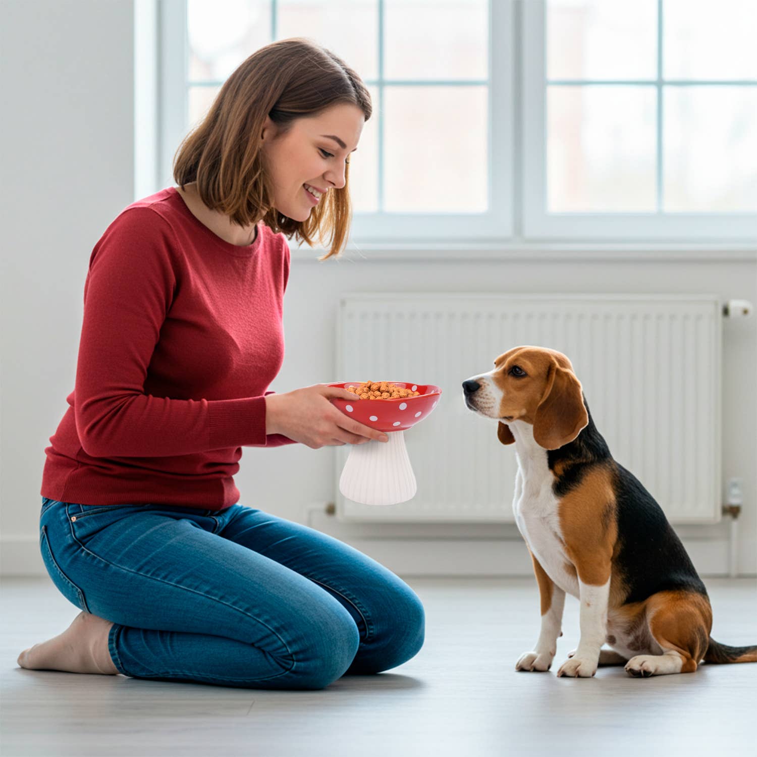 Precious Tails - Wholesale Pet Bowl - Cat/Dog - Mushroom Shaped  Stoneware Elevated Pet Bowl11